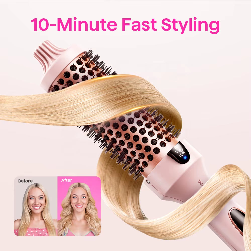 Wavytalk WA 206 Ceramic Ionic Thermal Brush with LED Temperature Display Electric Blowout Boost PTC Heater